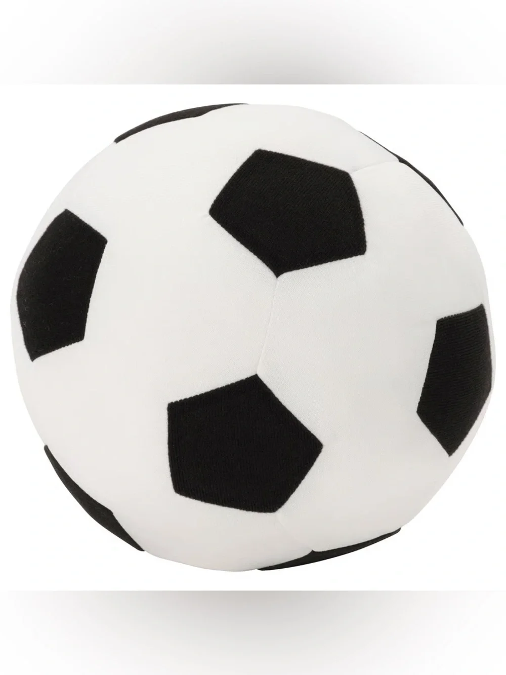 White Soccer Pattern Twin Duvet Cover & Pillowcase, with Soccer Ball Plush Toy